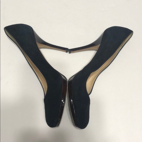 Kate Spade black suede high heels shoes size 8 1/2 - Picture 3 of 8